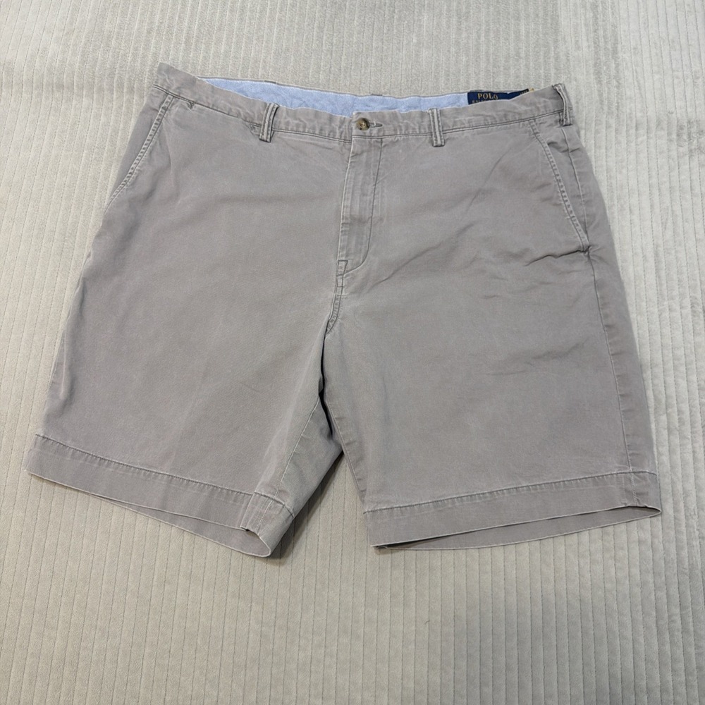 Polo Ralph Lauren Shorts Mens 40 x 9" Gray Classic Fit Chino‎ Cotton Twill Golf